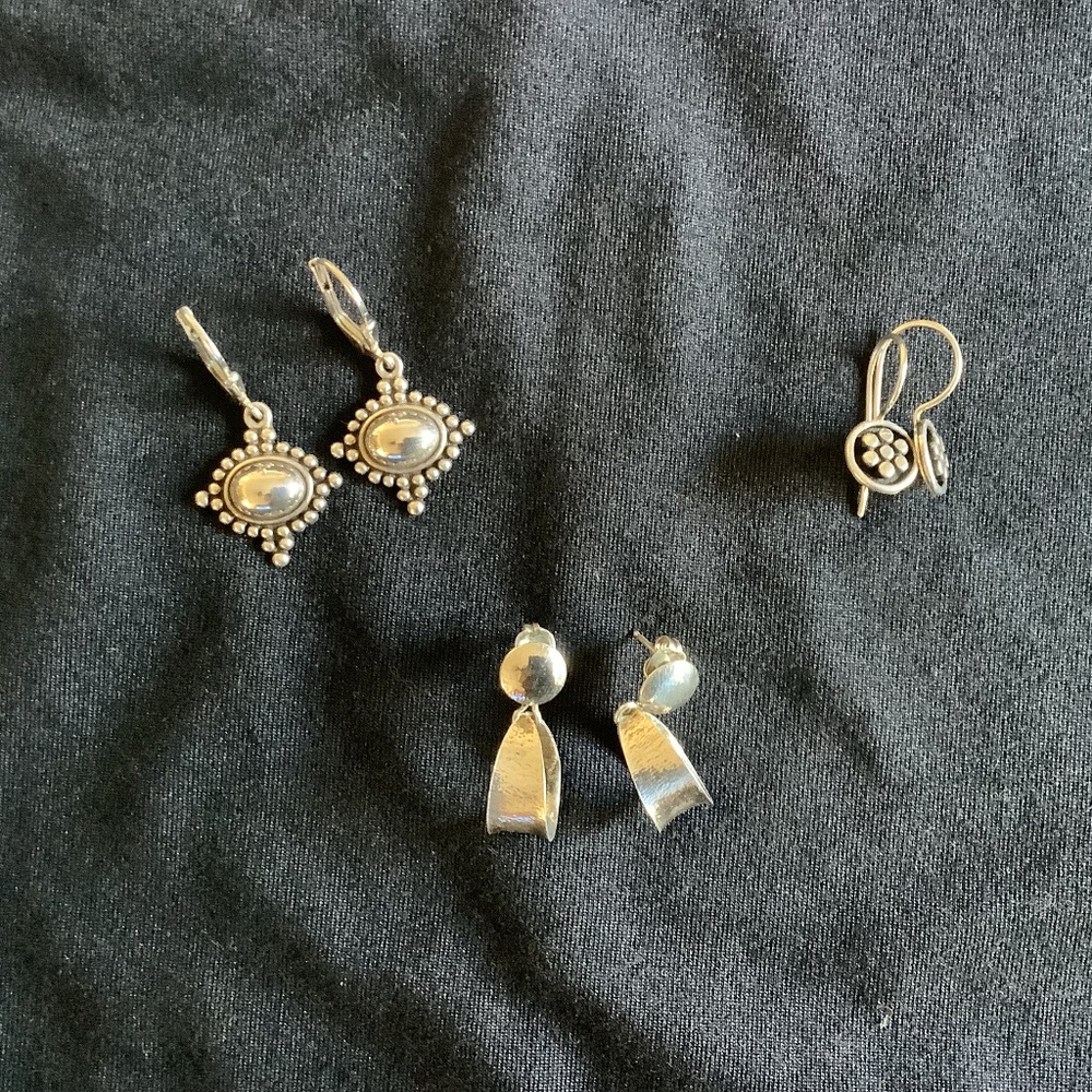 Trio of Sterling Earrings.